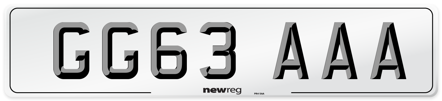 GG63 AAA Number Plate from New Reg